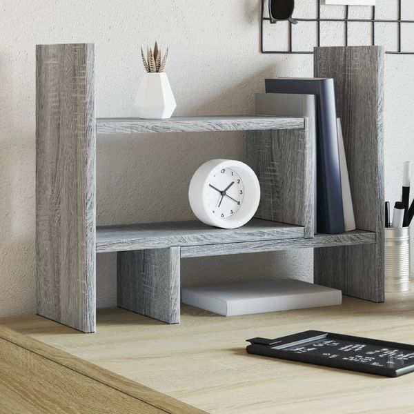 vidaXL Organizér na stôl, sivá sonoma 38,5x17x39 cm, kompozitné drevo