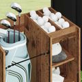 vidaXL Golfová skriňa s kolesom Staré drevo 65 x 45 x 98 cm
