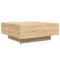 vidaXL Konferenčný stolík s LED svetlami dub sonoma 80x80x31 cm