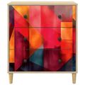 vidaXL Příborník HEESCH Tlač farieb v blokoch 66 x 36,5 x 75 cm Sonoma