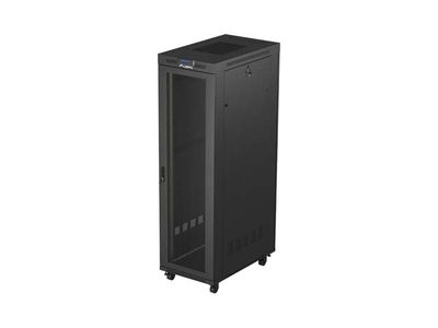 19'' voľne stojaca racková skriňa 42U/600x1000 (flat pack) so sieťovými dverami LCD čierna LANBERG V2