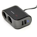 Rozdvojka Compass 07422 12/24V + 2x USB 2100mA do autozapalovača