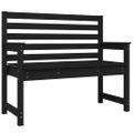 vidaXL Záhradná lavica čierna 109x48x91,5 cm masívna borovica