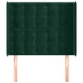 vidaXL Čelo postele so záhybmi tmavosivé 83x16x118/128 cm zamat