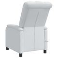vidaXL Masážne relaxačné kreslo Biela Látka
