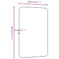 vidaXL Nástenné zrkadlo čierne 50x80 cm obdĺžnik