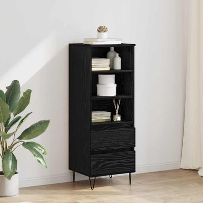 vidaXL Highboard Čierny dub 40 x 36 x 110 cm Kompozitné drevo