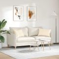 vidaXL Vankúše na pohovku 2 pcs Krémová 60 x 40 cm Kordúrová tkanina
