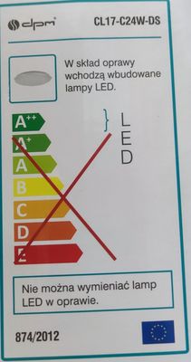 DPM Prisadené LED svietidlo, IP20, 24W, 1680lm, 4000K, biele