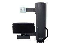 Montážna sada (vertikálne zdvihnutie) - pre LCD displej / PC vybavenie - systém na sedenie a státie, oblasť s vysokou prevádzkou - čierna - veľkosť obrazovky: až 24" - montáž na stenu