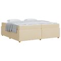 vidaXL Rám postele s matracmi Krémová 200 x 200 cm látka