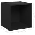 vidaXL TV skrinky 4 ks, čierne 37x35x37 cm, kompozitné drevo