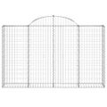 vidaXL Oblúkové gabiónové koše 13 ks 200x30x120/140cm pozinkov. železo