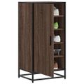 vidaXL Regál na topánky hnedý dub 48x38x97,5 cm spracované drevo