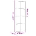 vidaXL Posuvné dvere zlaté 76x205 cm číre ESG sklo a hliník