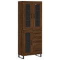 vidaXL Vysoká skrinka hnedý dub 69,5x34x180 cm spracované drevo