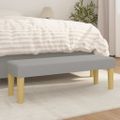 vidaXL Lavička bledosivá 100x30x30 cm látka