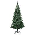 vidaXL Umelý predsvietený vianočný stromček Zelená 240 cm PVC a kov