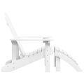 vidaXL Záhradná stolička Adirondack s podnožkou HDPE biela