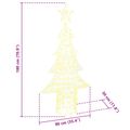 vidaXL Vianočný stromček 240 LED Teplá biela 150 cm Akryl