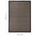 vidaXL Vonkajší koberec s plochým tkaním 140x200 cm tmavohnedý