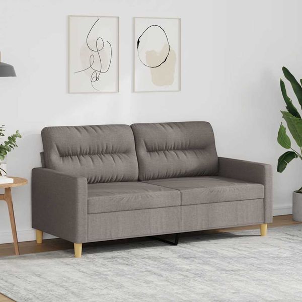 vidaXL 2-miestna pohovka sivohnedá 140 cm látka