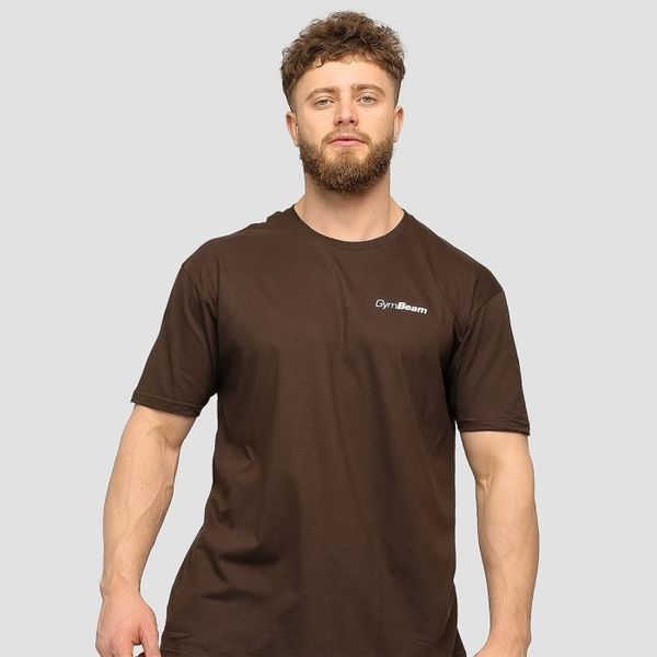 Tričko Basic Chocolate Brown - GymBeam, veľkosť M, veľkosť oblečenia M