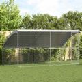 vidaXL Psí kennel 2 ks Strieborná 4 x 2 x 2 m Pozinkovaná oceľ