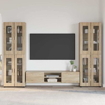 vidaXL Zostava TV skriniek FLORIN 3 pcs Sonoma dub Kompozitné drevo