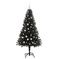 vidaXL Vianočný stromček Čierna 150 cm PVC