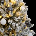 vidaXL Umelý výklopný vianočný stromček 300 LED a sada gúľ 240 cm