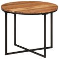 vidaXL Konferenčný stolík 55x55x45 cm akáciový masív a železo