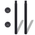vidaXL Teleskopické stolové nohy 4 ks čierne 710 mm-1100 mm