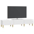 vidaXL TV skrinka Biela s vysokým leskom 147 x 34,5 x 30 cm