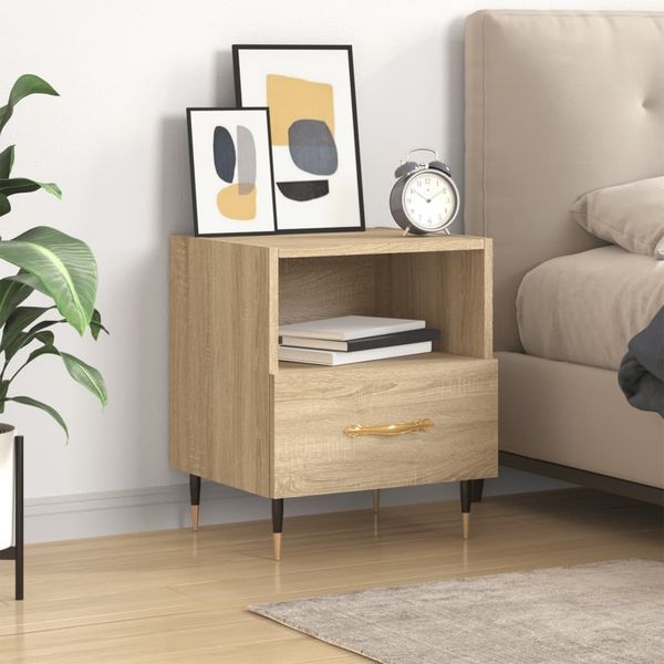 vidaXL Nočný stolík dub sonoma 40x35x47,5 cm kompozitné drevo