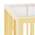 vidaXL Konferenčný stolík 110x45x45 cm nehrdzavejúca oceľ a sklo
