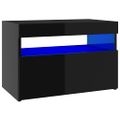 vidaXL TV skrinky s LED svetlami 2 ks lesklé čierne 60x35x40 cm