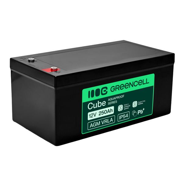 AGM12V250AH-H Green Cell AGM VRLA 12V 250Ah bezúdržbová batéria pre lode, fotovoltaiku a solárne pan