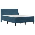 vidaXL Rám postele s matracom s matracmi Modrá 140 x 190 cm Zamat