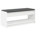 vidaXL Predsieňová lavica Biely 103 x 38 x 45 cm