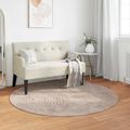vidaXL Koberec do interiéru GALATI Béžová Ø 200 CM Polyester