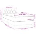 vidaXL Boxspring posteľ s matracom modrá 100x200 cm látka