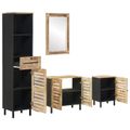 vidaXL Set kabinetov do kúpeľne 4 ks Prírodná 38 x 33 x 160 cm