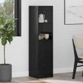 vidaXL Highboard Čierny dub 35 x 37 x 142 cm Kompozitné drevo