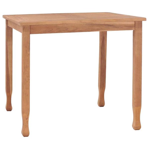 vidaXL Záhradný jedálenský stôl 85x85x75 cm teakový masív