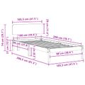vidaXL Rám postele Včelí hnedý 100 x 200 cm Masívne borovicové drevo