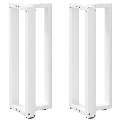 vidaXL Nohy konzolového stolíka v tvare T, 2 ks, biele, 25x28x(72-73) cm, oceľové
