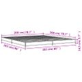 vidaXL Posteľný rám sivý dub sonoma 200x200 cm kompozitné drevo a kov