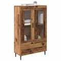 vidaXL Highboard Staré drevo 69,5 x 31 x 115 cm Kompozitné drevo