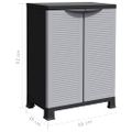 vidaXL Plastová skrinka 68x39x92 cm